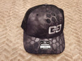 Richardson 112 Trucker Black Snakeskin Pattern Camo - Silver Full Logo or Chainlink, or Leather Patch